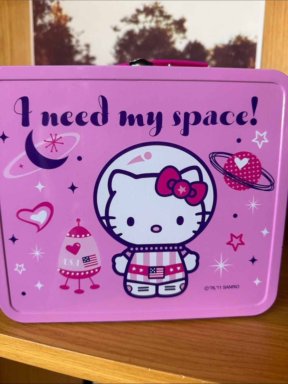 Hello Kitty Space Metal Lunchbox - rare!